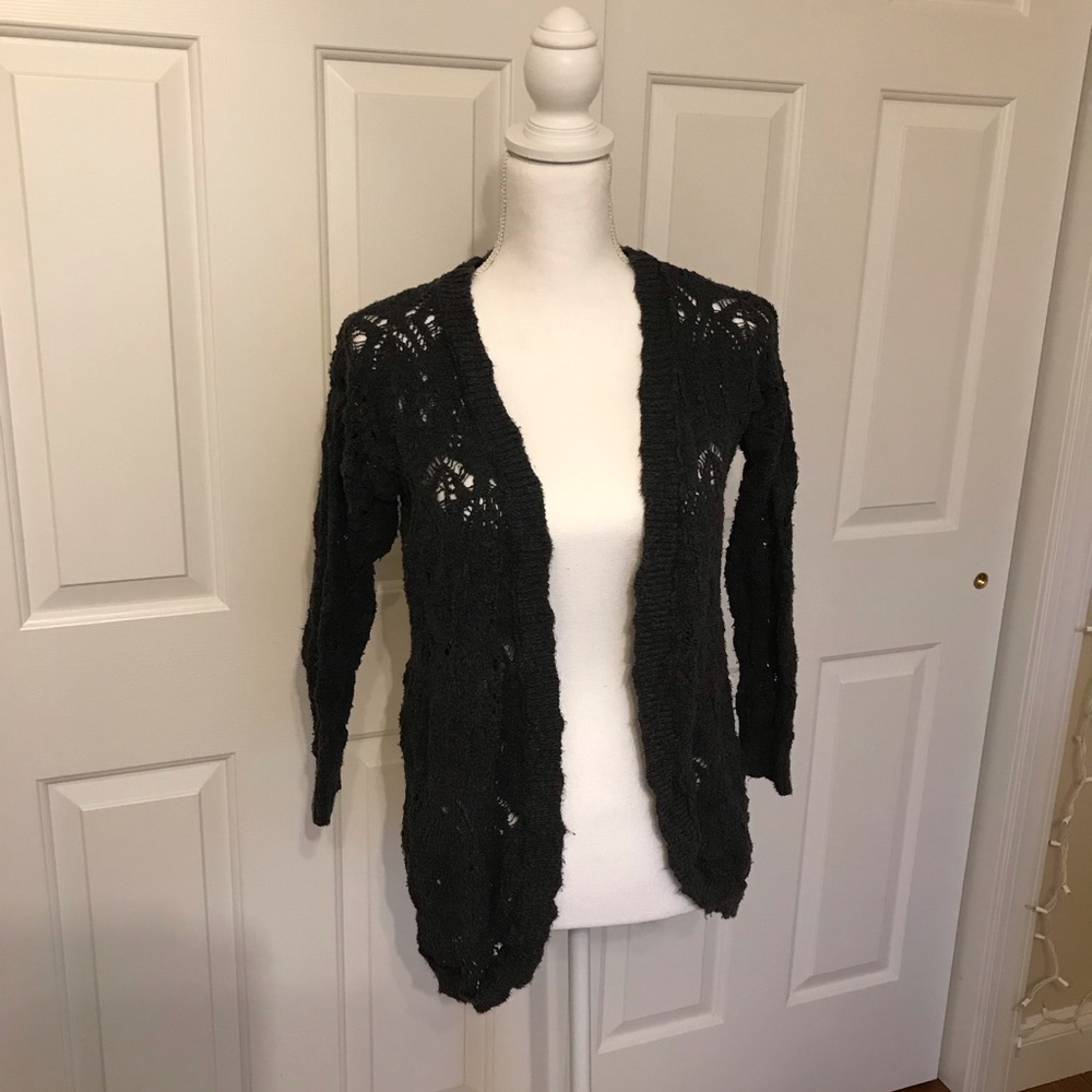 Grey Knit Cardigan